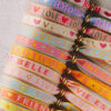 Stoffarmband mit Text: Ibiza Armband