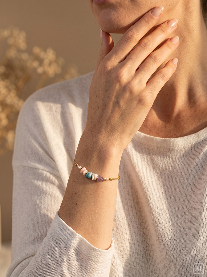 Personalisiertes Geburtsstein Armband