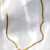 Flache Schlangenkette Edelstahl Gold